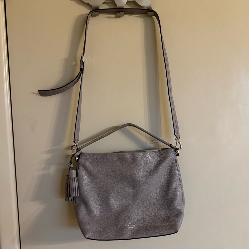 Grey Kate Spade Bucket Purse